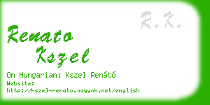 renato kszel business card